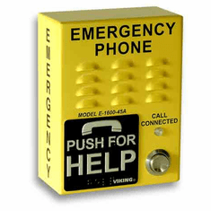 ADA Compliant, Safety Yellow, Handsfree, Emergency Phone with Dialer/Announcer
