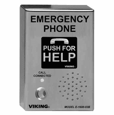ADA Compliant, Stainless Steel, Handsfree, Emergency Phone with Dialer/Announcer