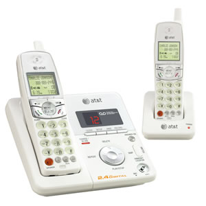 ATT-E2812 2.4GHz Dual Cordless w/ Answering System - WHITE