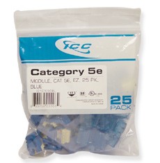Cat 5e Jack, EZ, 25-PK