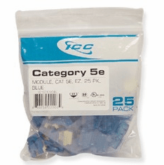 Cat 5e Jack, EZ, 25-PK