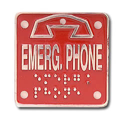 Ceeco Braille EMERGENCY Plate