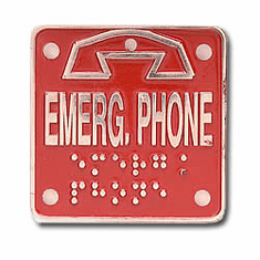 Ceeco Braille EMERGENCY Plate