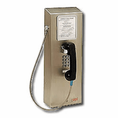 Ceeco Stainless Steel Charge-A-Call Wall Phone