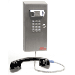 Ceeco VoIP Vandal Resistant, Mini Stainless Steel Wall Telephone