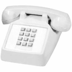 Cortelco 2500-15-VBA-20MC Desk Telephone Fully Modular White