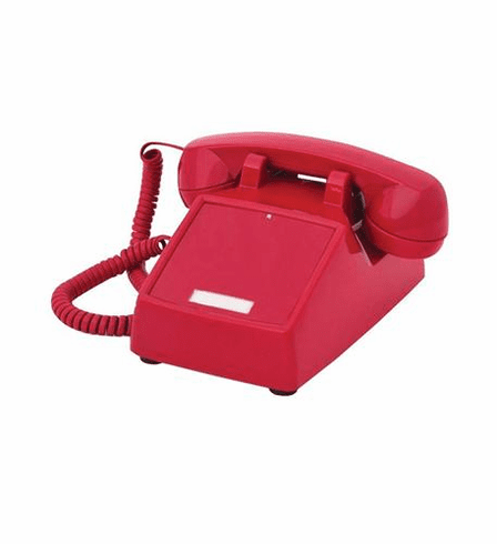 Cortelco 250047-VBA-NDL Red desk no dial