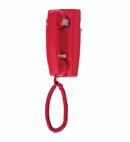 Cortelco 255447-VBA-NDL Wall No Dial Red