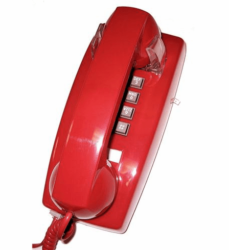 Cortelco 255447-VOE-20MD Wall Value Line VOE Red
