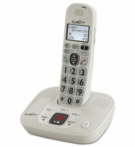D714 Clarity 53714.000 DECT 6.0 Amplified/Low Vision Cordless Phone with Answering Machine