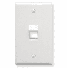 Faceplate, Classic, 1  Port, Single Gang, Angled