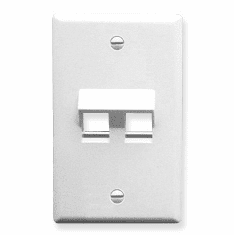 Faceplate, Classic, 2 Port, Single Gang, Angled Side by Side