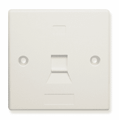 Faceplate, International, 1-Port, White