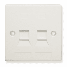 Faceplate, International, 2-Port, White