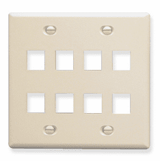 IC107 Faceplate, Double gang, 8 Port