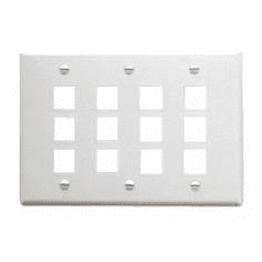 IC107 Faceplate, Triple gang, 12 Port
