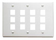 IC107 Faceplate, Triple gang, 12 Port