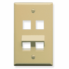 IC107 Faceplate w/Angled bottom, 4 Ports (xx=color)
