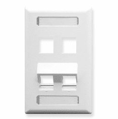 IC107 Faceplate w/Angled bottom and station ID 4 Ports (xx=color)