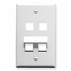 ICC IC107AF4WH Face Plates Angled Faceplate