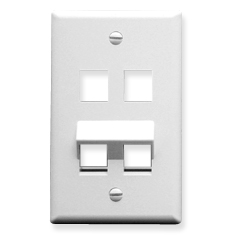 ICC IC107AF4WH Face Plates Angled Faceplate