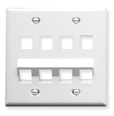 ICC IC107AF8WH Face Plates Angled Faceplate