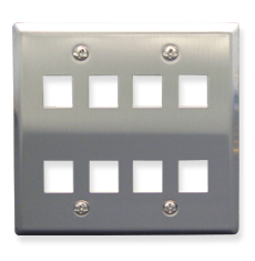 ICC IC107DF8SS Face Plates Flat Panel Faceplates