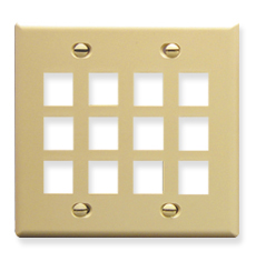 ICC IC107F12IV Face Plates Flat Panel Faceplates
