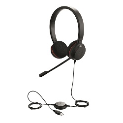 Jabra Evolve 20 Stereo MS Duo USB Headset for Microsoft Lync
