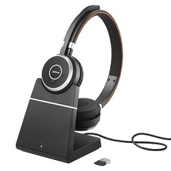 Jabra Evolve 65 Duo UC Headset with Charging Stand