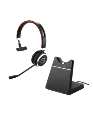 Jabra Evolve 65 Wireless Bluetooth Headset with Charging Stand