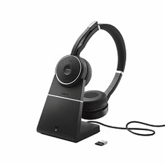 Jabra Evolve 75 Wireless Bluetooth Duo Headset UC with Active Noise Cancelling and Charging Stand