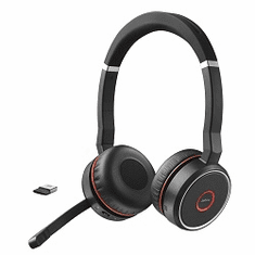 Jabra Evolve 75 Wireless Bluetooth Duo MS Headset with Active Noise Cancelling