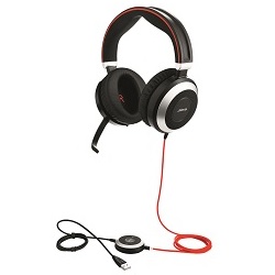 Jabra Evolve 80 Duo Headset with Active Noise Cancelling for Microsoft Lync