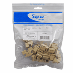Jack, 6P6C, RJ11, 25-PK -(xx=color)