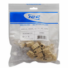 Jack, 6P6C, RJ11 High Density, 25-Pack(xx=color)
