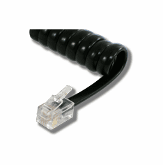 L-H4DU-GB-25 25ft Gloss Black Replacement Handset Coil Cord