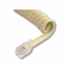 L-H4DU-IV-06 6ft Ivory Replacement Handset Coil Cord
