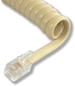 L-H4DU-IV-12 12ft Ivory Replacement Handset Coil Cord