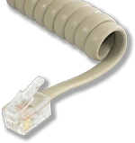 L-H4DU-LA-06 6ft Light Ash Replacement Handset Coil Cord