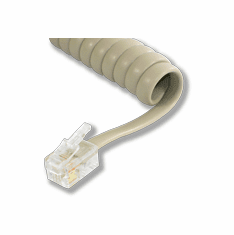 L-H4DU-LA-06 6ft Light Ash Replacement Handset Coil Cord