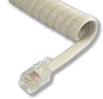 L-H4DU-WW-12 12ft Warm White Replacement Handset Coil Cord