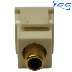 Module, RCA Femaile to IDC Black Insulator, Gold