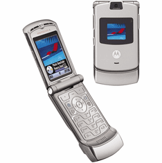 Motorola RAZR V3 Mobile Phone Silver Unlocked