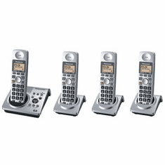 Panasonic KX-TG1034S DECT 6.0 Expandable Cordless Phone w/ Answering System