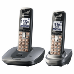 Panasonic KX-TG6412M DECT 6.0 Expandable Cordless Phone with 2 Handsets
