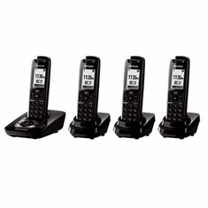 Panasonic KX-TG7434B DECT 6.0 Expandable Cordless Phone with Answering System with 3 Handsets
