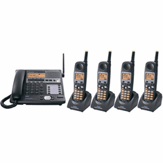 Panasonic KXTG4500B + (3) TGA450B is a fully loaded, 4-line, cordless phone system