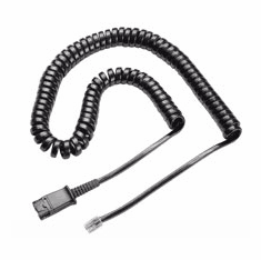 Plantronics 26716-01 QD to Male Modular Coil Cable U10