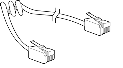 Plantronics 40974-01 Cable modular plug M10 or M12 to Telephone